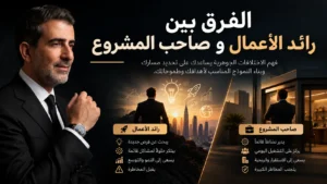الفرق بين رائد الأعمال و صاحب المشروع